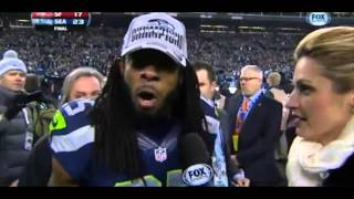 Richard Sherman Talks Trash To Michael Crabtree (Interview After NFC Championship Game VS 49ers)