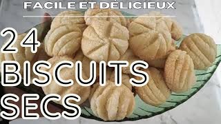 RAMADAN : RECETTE avec 1 seul œuf 🥚 24 biscuits secs - très facile a réaliser avec peu d’ingrédients