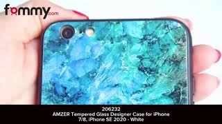 AMZER Tempered Glass Designer Case for iPhone SE 2020