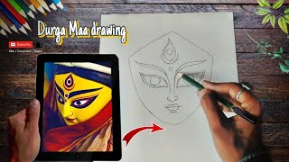 Durga Maa Drawing | Simple Drawing | Durga Mata Outline #trending #art #painting