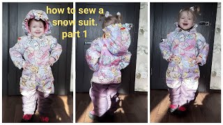 how to sew a snow suit. part 1 Toddler snowsuit sewing Pattern Childrens snowsuit sewing Pattern