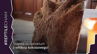 Ścianka do terrarium tropikalnego z włókna kokosowego