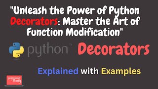 Python Decorators for Beginners {With Detailed Examples}... #python #pythondecorators