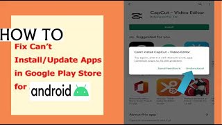 How To Solve Can't Install App Problem On Play store || Can't install app problem solve 2024