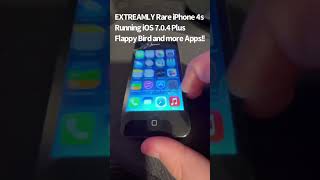 EXTREAMLY Rare iPhone 4s Running iOS 7.0.4 Plus Flappy Bird and more Apps!!