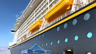 Our FIRST Disney Cruise!!  Getting off the Disney Dream at Castaway Cay.  This ship is MASSIVE!!