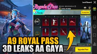 🧿A9 Royal Pass 3d Leaks Aa Gaya Dekhlo Jaldi | 1 to 100 RP Rewards | BGMI Next Royal Pass 3d Leaks