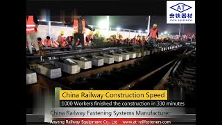 Amazing!!! China #Railway Construction Speed!!