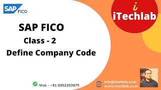 SAP FICO Class 2 - Define Company Code