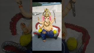 Eco friendly ganesha idol making at home/2023 ganesh chathurthi#shorts