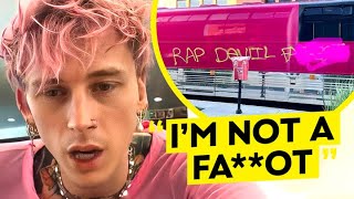 MGK Reacts To Tour Bus VANDALIZED With Homophobic Slur..