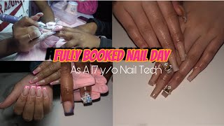 FULLY BOOKED NAIL DAY: duck nails, French tip, freestyle | LEXAA NAILSS |