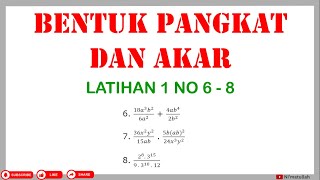 Latihan 1 Materi Pangkat & Akar No 6 - 8 | Operasi Bentuk Pangkat | Matematika SMA