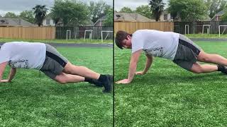 Core and Ab exercise- Plank with torso rotation