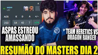 ASPAS ESTREIA NO MASTERS SHANGHAI PELA LEVIATAN EM JOGÃO CONTRA A GEN.G e TEAM HERETICS vs DRAGON R