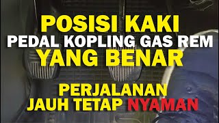 Posisi Kaki dan Cara Menekan Pedal Kopling Gas dan Rem | Biasakan Pakai Alas Kaki