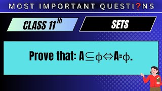 Prove that: A⊆ϕ⇔A=ϕ.