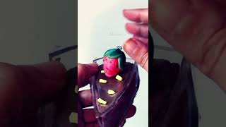 🍓🍰DIY squishy strawberry 🍰 with nano tape #nanotape #diysquishy #shortsvideo #craft #fyp