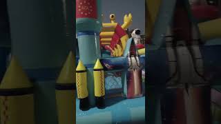 used amusement park equipment inflatable castle for sale