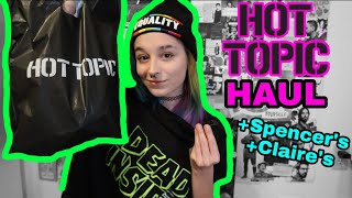 HOT TOPIC HAUL (plus Spencer's, Claire's, and GKE unboxing)