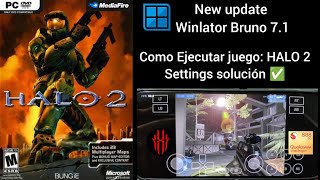 Winlator Bruno New update 7.1 Como ejecutar juego Halo 2 solución settings Red Magic 6 Pro SD888