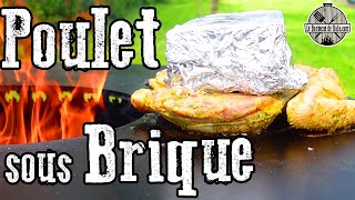 Poulet sous Brique : LA technique pour cuire un poulet entier à la plancha ! 🍗🧱🐔 #poulet #plancha