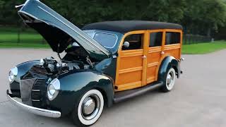 1940 Ford Woodie Deluxe, Power steering, Disc brakes, A/C, automatic