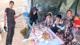 The nomadic life of the Dar family, inviting Zolfa, Aida and Mehdi, the master of Zolfa's hut .#Barf