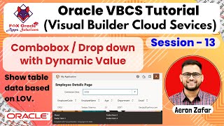 13. Combobox with Dynamic Value | Select (one) in VBCS | Combobox with dynamic data | VBCS tutorial