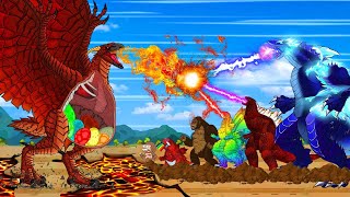 Rescue TEAM Godzilla & KONG From EVOLUTION OF BLOOP: Who Will Win | Godzilla Cartoon Compilation???