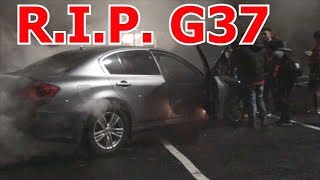 G37 DESTROYS ENGINE at WILD car meet!