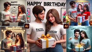 Happy New Year Gifts Couple photo editing🥰 bing image creator tutorial | microsoft bing ai