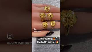 916 hallmark 22kt ladies Ring for FLAT 8500/- each.limited time offer WhatsApp 9855295285 #gold#ring