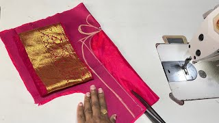 Kathapder saree patchwork blouse design cutting and stitching |blouse |Blouse #blause