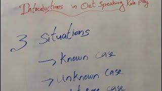 Introduction in Oet speaking role play setting//Ansu Oet//