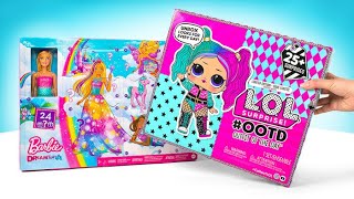 Which Styles Would You Choose: Barbie or L.O.L Dolls? || Unboxing Advent Calendars