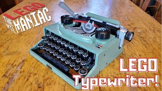 Typewriter by the Montreal Lego Maniac - unboxing, speed build and review