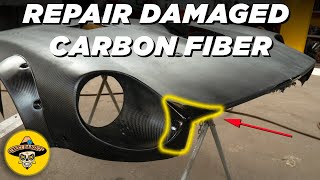 How to Fix Damaged Carbon Fiber | 240z Datsun Hood Repair | (EP# 66)