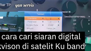 cara cari siaran di satelit mesat3b di kuband