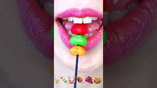 asmr JELLY BEANS🫘🍡EMOJI FOOD CHALLENGE 🍦🍡🐷🍖🍇🍪 satisfying eating sounds mukbang 먹방