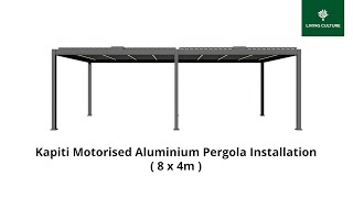 Kapiti Motorised 8 x 4m Aluminium Louvre Pergola Installation | Living Culture