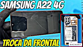 Samsung A22 4G Não dá imagem | Como trocar tela completa Passo a Passo | Tela VIVID