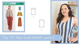 TUTORIAL PASSO PASSO | TOP "A" NEWLOOK N6608| parte 1 | #iocucioconJessicaeBrigitte #sew