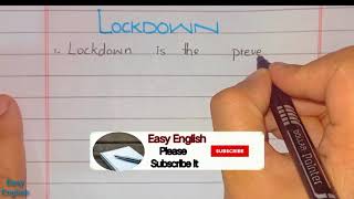 Lock down || 10 Lines Essay on Lock down in easy English Writing