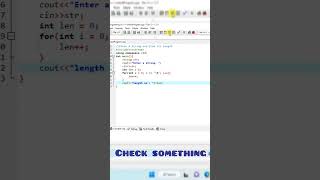 Optimised way to find length of String in C/C++ | #shorts #viral #learn