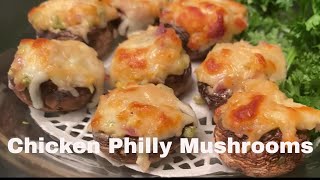 How To Make Chicken Philly Stuffed Mushrooms