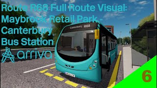 Day 6 | Route R68 Full Route Visual: Maybrook Retail Park to Canterbury | Canterbury & District