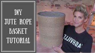 Jute Rope Trash Can Tutorial