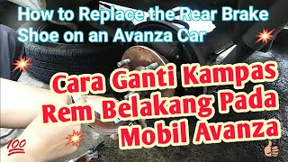 Cara Ganti Kampas Rem Belakang Pada Mobil Avanza #car #viral #trending