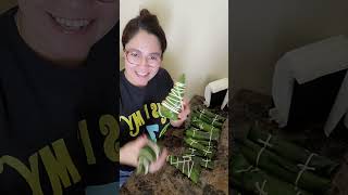 Takes time mag wrap ng glutinous rice suman 🥰 #food #filipinofood #cooking